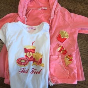 Fast food theme t shirt and hoodie 12/18M